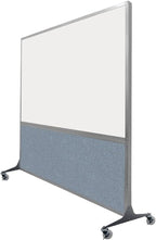 DivideWrite Mobile Whiteboard | Double Sided Dry Erase Board | Portable Office Cubicle Partition | Display for Classrooms, Conference Rooms, Meeting Areas and More | Warm Pebble 4' Wide x 6' Tall