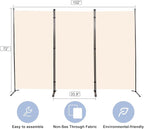 Room Divider 6FT Folding Privacy Screens, 3 Panel Partition Room Dividers w/Freestanding Design, Portable Wall Divider for Room Separtation, Fabric Screen Panel for Home Office Bedroom Dorm
