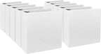 CIXILDTS 3-Inch 3 Ring Binder, Standard 3" Round Ring Binder Fit Letter Size Paper, Presentation View Binders, White, 10-Pack