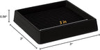 VOCOMO 3X3 Rubber Caster Cups, Non Slip Furniture Pads, Anti-Slip Gripper, Anti Skid Furniture Feet, Anti Slide Floor Protector for Bed Couch Stoppers (8 Pack, Black)