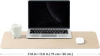 Leather Desk Mat - Non-Slip PU Desk Pad for Office and Home - Desk Organization and Accessories - Ideal for Large Mouse Pad and Desk Mats on Top of Desks (Apricot,27.6"x 13.8")
