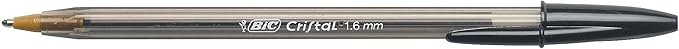 BIC Cristal Xtra Bold Ballpoint Pens, Bold Point (1.6mm) For Vivid And Dramatic Lines, Black Ink, 24-Count Pack, Perfect Ink Pens