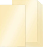 Cream Shimmer Cardstock Legal Paper 8.5x14, Goefun Light Gold Pearlescent Thick Cardstock 100 Pack, Heavy Weight Paper 65lb for Crafts, Drawing, Posters, Menus, Covers, Long Forms