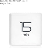 mooas Cube Timer (White), Timers Cube Flip Block Timers Productivity Gravity Sensor Time Management for Kids ADHD Classroom Kitchen Desk Workout Cooking Study 5, 15, 30, 60 min Timer Setting