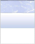 Business Voucher Check Stock - 2500 Sheets, Check on Top, Blue Marble