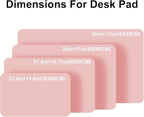PU Leather Desk Pad Protector Gaming Mouse Pad Non Slip Desk Mat for Keyboard and Mouse Waterproof Desk Writing Pad for Office and Home Desk Accessories(Pink, 23.6 * 11.8)
