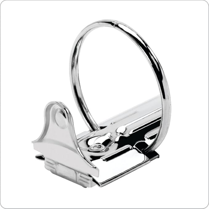 Cardinal Economy 3-Ring Binders, 3", Round Rings, Holds 625 Sheets, ClearVue Presentation View, Non-Stick, White, Carton of 12 (90651)