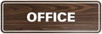 Signs ByLITA Standard Office Sign - Professional Business Signage - Easy to Install (Walnut) - Medium 1 Pack