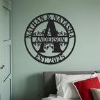 Custom Metal Signs | Personalized Monogram Name Sign | Outdoor Wall Art for Family Name | Custom Name Metal Sign, Last Name, Anniversary, Wedding Gifts for Women, Wife, Parents, couple (Design 12)