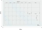 TOWON 36 x 24 Inches Tempered Glass Calendar Dry Erase Board for Wall, 3' x 2' Magnetic Whiteboard Calendar Planner for Office, Home, School Supplies, White