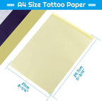 Yuelong Tattoo Transfer Paper 50 Sheets - A4 Thermal Stencil Paper for Tattooing, 4 Layers High Definition Transfer Paper, DIY Tattoo Tracing Paper for Tattoo Transfer Kit Tattoo Studio Supplies