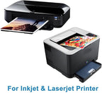 Uinkit 100 Sheets Thin Matte Presentation Paper Photo Double Sided 8.5x11 38lb 140gsm Printable on Both Sides Brochure Photos Picture Poster Playbill Flyer 6.5 Mil Coated for laser and Inkjet Printer