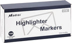 Madisi Highlighters, Chisel Tip, Fluorescent Yellow, Bulk Pack, 144-Count