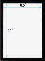 JIUYE 8.5x11 Magnetic Sign Holder Wall Mount,Self-Adhesive Plastic Display Frames,Clear PVC Sign Holder with Magnet Strip Border for Window/Door/Fridge/Document Notice Paper(12Pcs,Black)