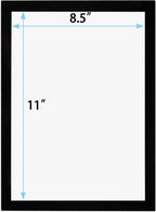 JIUYE Magnetic Sign Holder 8.5 x 11 Wall Mount,Self Adhesive Picture Display Frame as Document Poster Paper Holder,Magnetic Framed Holder with Clear PVC Cover,Black 6pcs