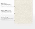 LUXPaper 8.5" x 11" Paper | Letter Size | Cream Parchment | 60lb. Text | 500 Qty