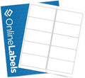 4 x 2 Rectangle Mailing Labels - Permanent, White Matte - Address, Shipping, Gift - Pack of 250 Labels, 25 Sheets - Inkjet/Laser Printers