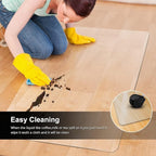 Kuyal Office Chair Mat for Hardwood Floor, 51'' x63'' Rectangle Transparent Desk Thick Durable Chair Mat for Rolling Chairs, Easy Glide, Floor-Protector