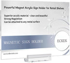 ECKEK Magnetic Sign Holder Grip Holder, Powerful Magnet, Acrylic Sign Holder for Retail Shelves Display Store Vendor Event Warehouse and Shop Supplies (Acrylic Base 297*210mm/11.69*8.27inches)