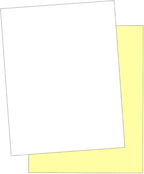 "Plain" Collated Color Paper (Not Carbonless) for Laser and Ink Jet Printers (Pack of 500 Sheets 2 Part)