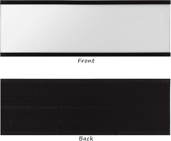 Realth C Channel Magnetic Label Holders 50 Pack 3'' x 4'' with Paper Inserts and Clear Plastic Protectors, Magnetic Data Card Holders File Cabinet Labels for Metal Racks and Shelves