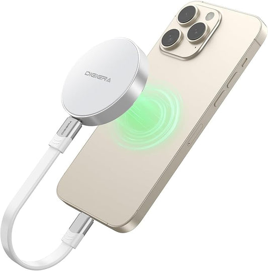 1TB Magnetic Portable SSD, External Solid State Drives with USB-C 3.2 Gen 2x2, Speed Up to 2000MB/s, Compact & Durable, Compatible with iPhone 15/16 Series and Other USB-C Devices, White