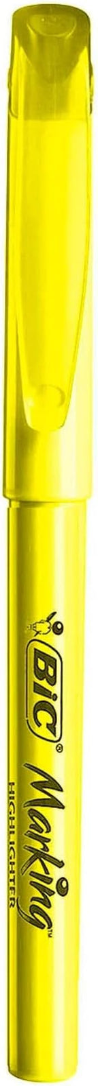 BIC Brite Liner Highlighters, Chisel Tip, 12-Count Pack of Yellow Highlighters, Ideal Highlighter Set for Organizing and Coloring