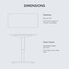 FLEXISPOT EN1 One-Piece Standing Desk with 1-Inch Thick Seamless Desktop, 60"x24" Electric Height Adjustable Desk for Home Office, Multi-Monitor Setups & Easy Assembly, White