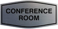 Fancy Conference Room Sign (Brushed Silver) - Large
