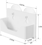 PecMuikee Window Mount Business Card Holder with Suction Cups，White Acrylic Business Card Display Stand,Multiple Business Card Holders for Office, Exhibition, Home, Restaurant 1Slot 2 Pcs