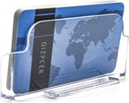 Qizpcer 8 Pack Plastic Business Card Holder - Clear Business Card Case for Desk - Office Acrylic Business Card Stand Display