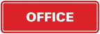 Signs ByLITA Standard Office Sign - Professional Business Signage - Easy to Install (Red) - Large 1 Pack