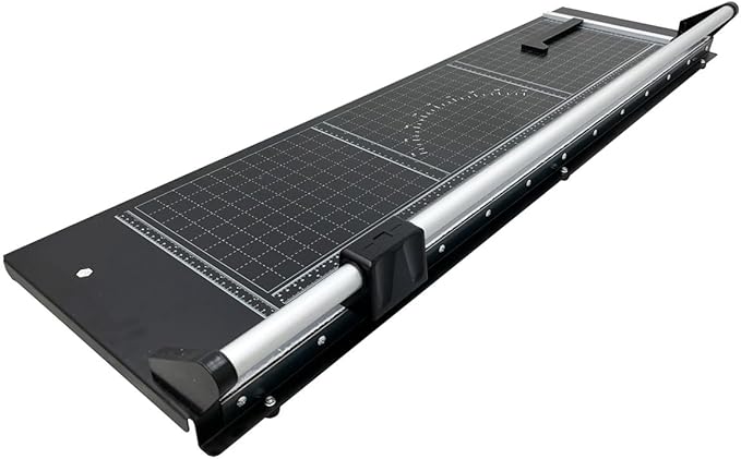 INTBUYING 36 Inch Commercial Manual Precision Rotary Paper Trimmer with an Angle Line Smart Rotary Paper Cutter for Cutting Photo Paper, Film, hot and Cold Laminating Paper, etc