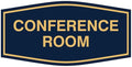 Fancy Conference Room Sign (Blue/Gold) - Large
