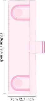 Keenjorika 2PCS Multifunctional Monitor Documents Holder, Pink Acrylic Board with Clips, Desktop Message Board for Office with Sticky Note, Monitor Documents Holder (Pink)
