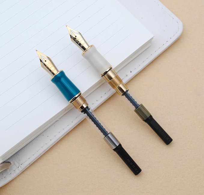 JINHAO 100 Fountain Pen with Ink Converter (Medium Nib 0.7mm, Dark Blue)