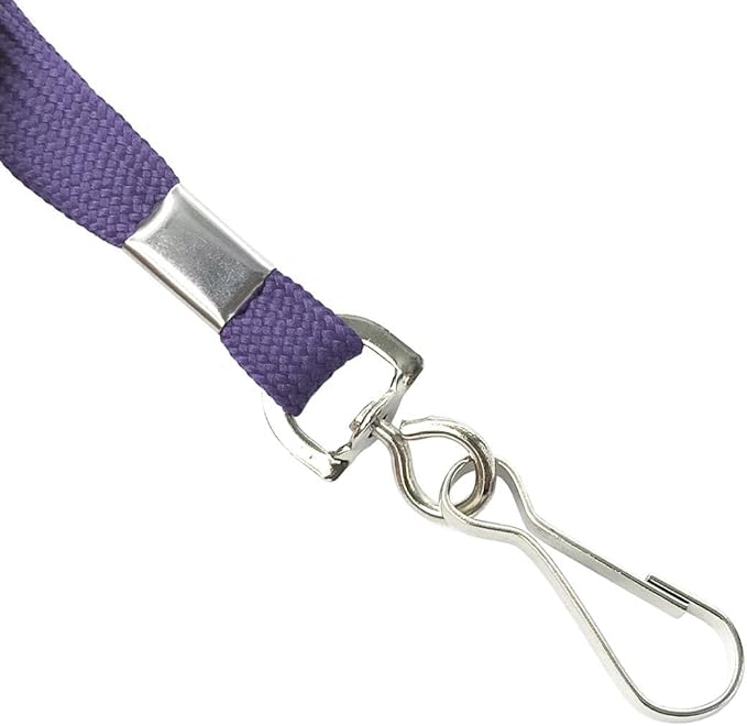 Lanyard Light Purple Lanyards Neck Flat Premium Breakaway Badge Lanyard with J-Hook for ID Nametag Badge Holder