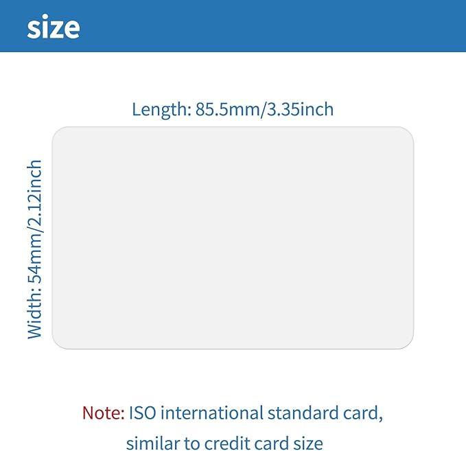 250 Pack - Premium Blank PVC Cards for ID Badge Printers - Premium Quality White CR80 30 Mil (CR8030) by KLMNDUO - Compatible with Most Photo ID Badge Printers(White)