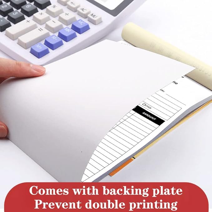Personalized Invoice Book Custom 2 Part/3 Part Receipt Book Quote Estimate Order Forms Carbonless Form with Your Company Name Logo Address,2-10 Books (Style 14)