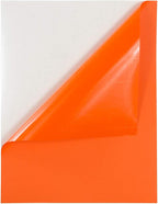 JAM PAPER Full Sheet Shipping Labels - Printable Sticker Paper - 8 1/2 x 11 - Orange - 10 Full Pages/Pack