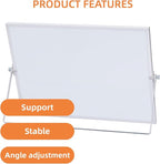 MXG 12x16 Inch Double Sided Magnetic Dry Erase Board, Portable Desk whiteboard with Stand, 360° Adjustable, Includes Whiteboard Markers, Eraser & Magnets, for Office, Home, Wall