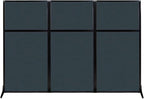 Versare Workstation Partition | Portable Wall Divider | Modern Office Cubicle | Free Standing Privacy Screen | Flexible Work Space | 99" x 70" Blue Spruce Fabric Panels