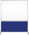 DivideWrite Mobile Whiteboard | Double Sided Dry Erase Board | Portable Office Cubicle Partition | Display for Classrooms, Conference Rooms, Meeting Areas and More | Royal Blue 5' Wide X 6' Tall