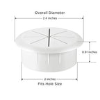 HYCC 5 Pack 2 Inch Flexible Desk Grommet,Organize Wires and Cables on Office Equipment, Computer Components, Entertainment Systems Effectively - Color: White