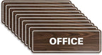 Signs ByLITA Standard Office Sign - Professional Business Signage - Easy to Install (Walnut) - Small 10 Pack