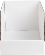Hudson Exchange 6x12x5.5" (100 Pack) Corrugated Parts Bin Box For Storage & Organization, White