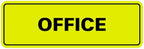 Signs ByLITA Standard Office Sign - Professional Business Signage - Easy to Install (Yellow/Black) - Large 1 Pack