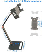 WYSXEBWZ Portable Monitor Holder for 6-18.5 Inch Screen Desktop Expandable Monitor Stand 13 inch Tablet Stand