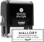 Custom Floral Address Stamp | Choose from 12 Designs | Multiple Ink Color Options | Envelope Return Address Stamp for Couple or Family (Design 1, Large)