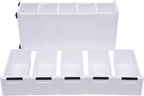 YARDOMGAR 5-Drawer Storage Cabinet with Removable Drawers - 7.87x15.75×33.07in White PP Vertical Plastic Storage Drawers for Toys & Home Decor, 22lbs Capacity (B-White)